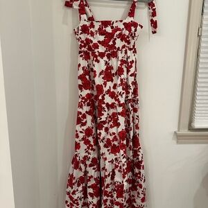 Buddy Love Red and White Floral Maxi Dress